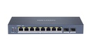 HIKVISION 8× gigabit PoE ports, and 2× gigabit fiber optical ports